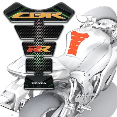 Honda Tank Pad Motorbike Green Shadow Effect RR Edition 