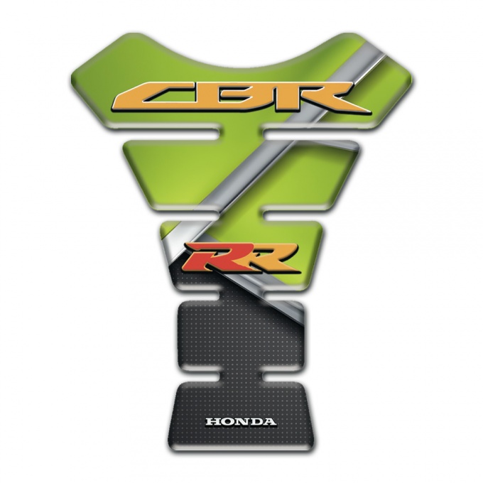 Honda Tank Guard Pads Black Green Print CBR RR Logo 