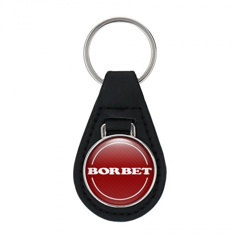 Borbet Leather Keychain Red Carbon Design