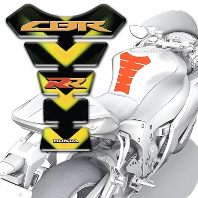 Honda Tank Pad Protector Yellow V Shape Decopration CBR RR Logo 