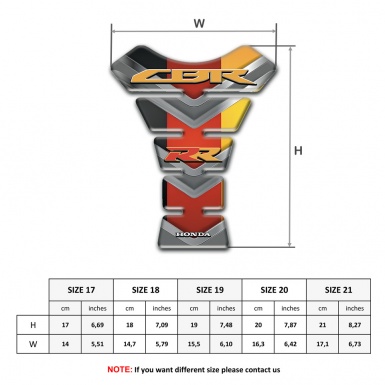 Honda Tank Fuse Multicolored Type CBR RR Style 