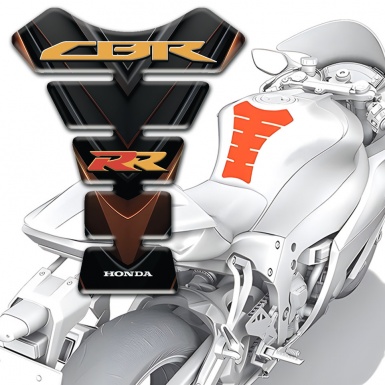 Honda Tank Fuse CBR RR Style Black Brown Base Design 