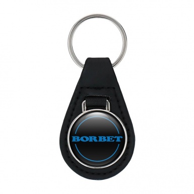 Borbet Keyring Holder Leather Black Navy Design