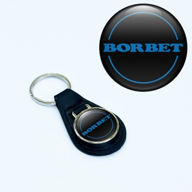 Borbet Keyring Holder Leather Black Navy Design