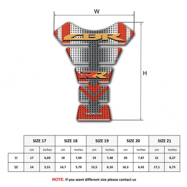 Honda Tank Fuse Unique Colors Design CBR RR Style 