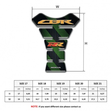Honda Tank Pad Motorbike Green Black Diagonal Bands Design 