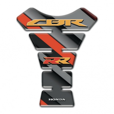 Honda  Tank Protector Orange Grey Diagonal Bands RR Edition 