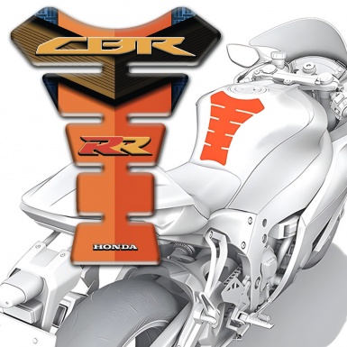 Honda Tank Pad Protector CBR RR Logo Orange Motif Design Model 
