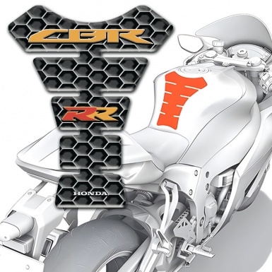 Honda Tank Pad Protector Steel Honeycomb base effect CBR RR Logo 
