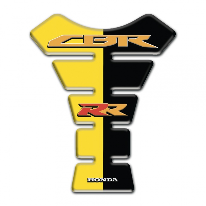Honda  Tank Pad Motorbike Black Yellow Halves Base RR edition 