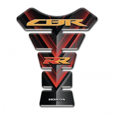 Honda Tank Guard Pads Black Grey Base with Red patterns RR Edition 