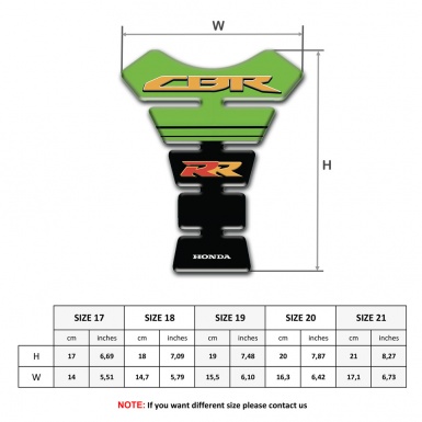 Honda Tank Fuse Fresh Green with Black base CBR RR logo 