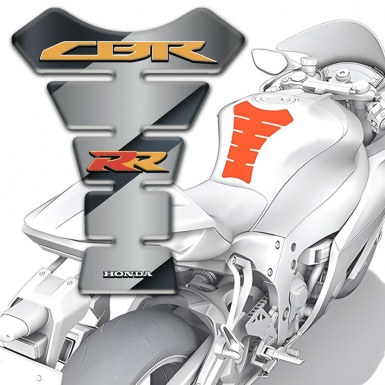 Honda Tank Protector Grey Diagonal Tape Base CBR RR LOgo 