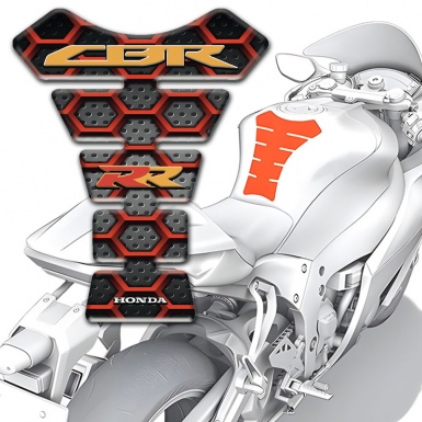 Honda Tank Pad Protector Hexa Figures design CBR RR Logo 