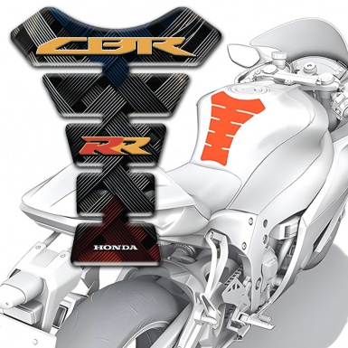 Honda Tank Pad Motorbike Crossed Belts Effect CBR RR logo 