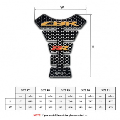 Honda Tank Protector CBR RR logo Perforated Steel Model 