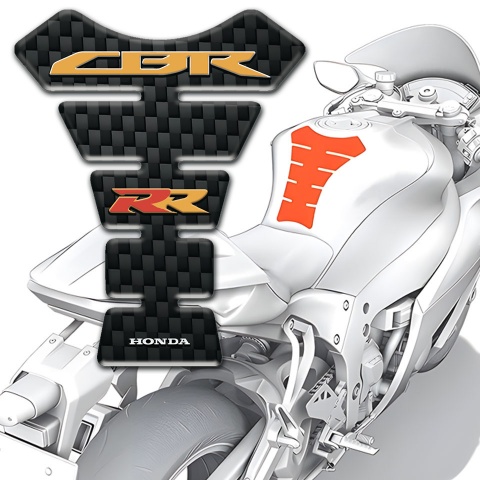 Honda Tank Protector Black Fibers Base CBR RR logo 