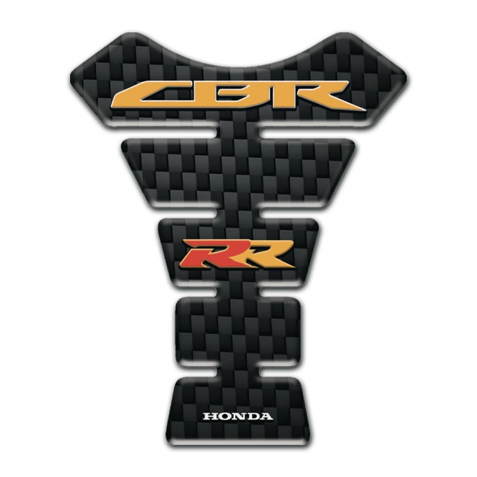 Honda Tank Protector Black Fibers Base CBR RR logo 