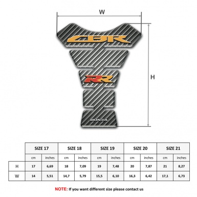 Honda Tank Protector Classic carbon Style CBR RR logo 