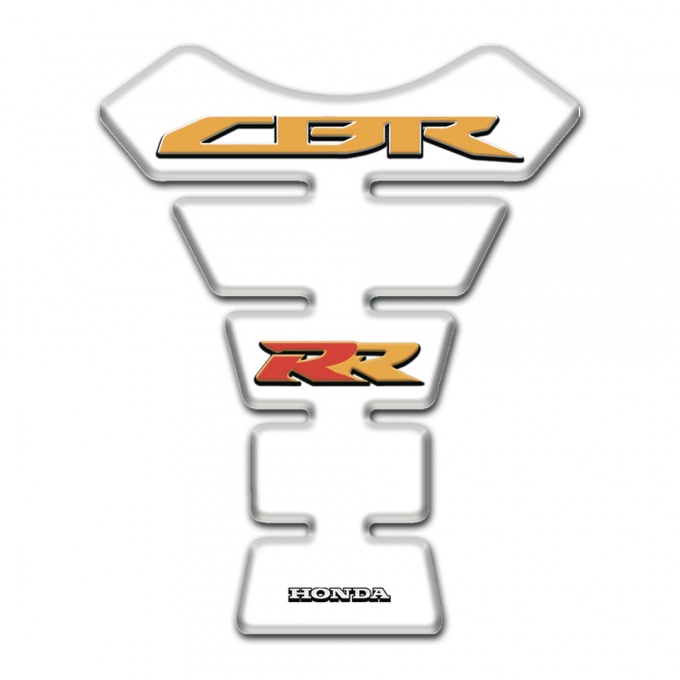 Honda Tank Guard Pads White Base CBR RR logo 
