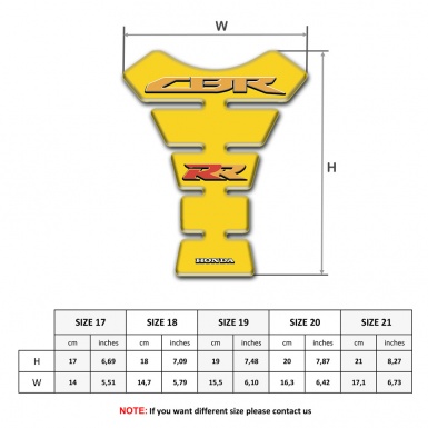 Honda Tank Fuse Yellow Print CBr RR Style 