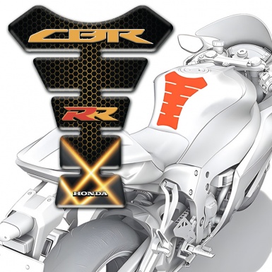 Honda Tank Guard Pads Orange Lights Design RR Style 