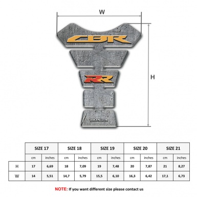 Honda Tank Protector Stone Design Base CBR RR logo 