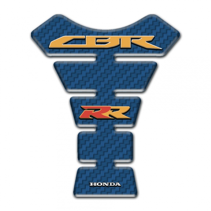 Honda Tank Pad Protector Navy Blue carbon Style CBR RR Logo 