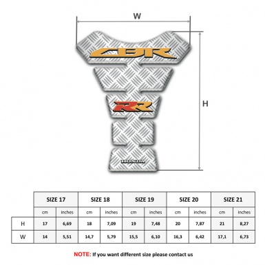 Honda Tank Fuse Crossed Patterns Style CBR RR Logo 