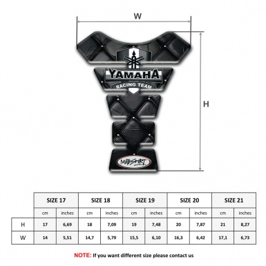 Yamaha Tank Guard Pads Black Leather effect Design 