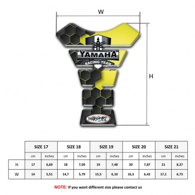 Yamaha Tank Pad Protector High End Style Racing Team Logo 