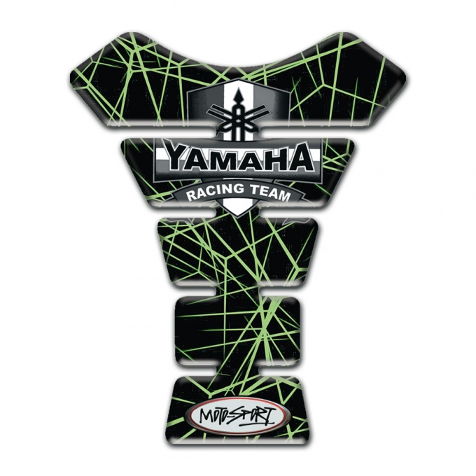 Yamaha Tank Pad Motorbike Green Spider Web Style Racing Team Edition 