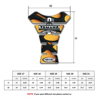 Yamaha Tank Guard Pads Anti Slip Sticker Unigue Edition