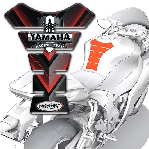 Yamaha Tank Protector Black with Red Vshape Decoration 