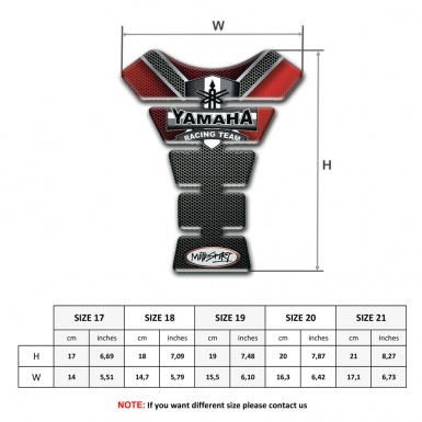 Yamaha Tank Guard Pads Moto Sport Style Racing Team Version