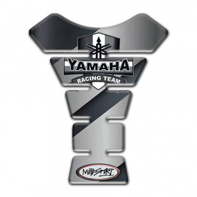 Yamaha Tank Guard Pads Grey Diagonal Patterns Design 