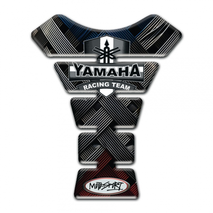 Yamaha Tank Guard Pads Crossed Belts Design 