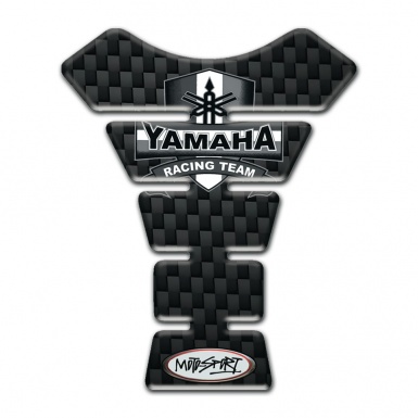 Yamaha Tank Pad Motorbike Black Fibers Design 
