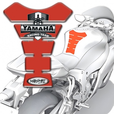 Yamaha  Tank Pad Protector Red Design Moto Sport Style 