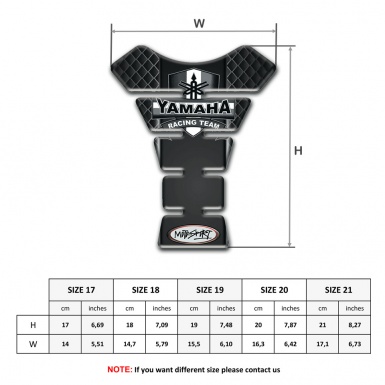 Yamaha Tank Guard Pads Dark Mesh Design RacingTeam Logo 