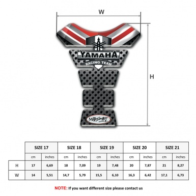 Yamaha Tank Fuse Anti Slip Sticker Racing Edition 