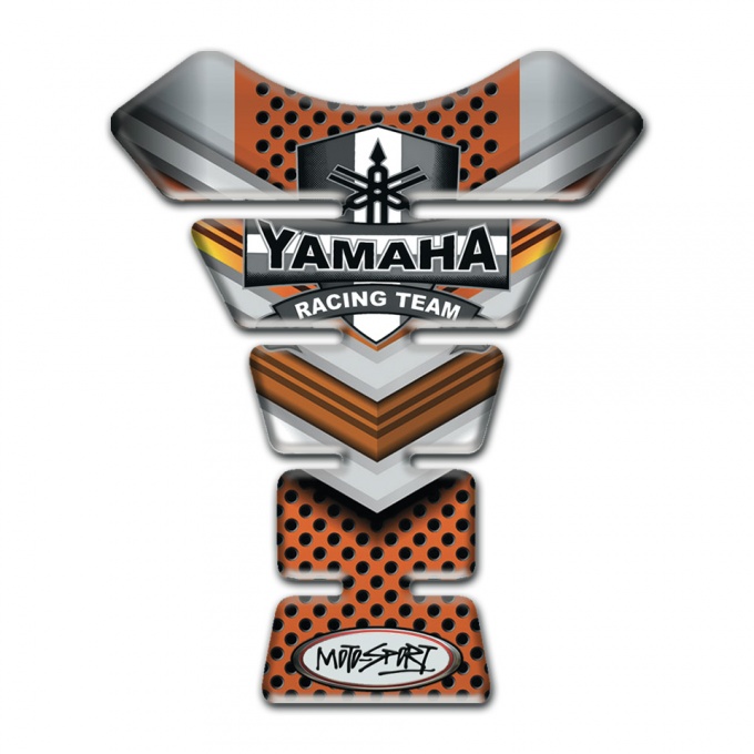 Yamaha Tank Guard Pads Copper Grey Design Racing Team Style 