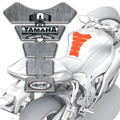 Yamaha Tank Pad Motorbike Stone Design Racing Team Style 