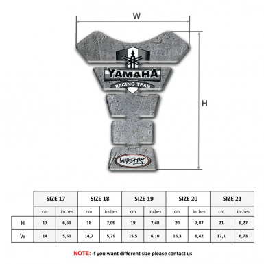 Yamaha Tank Pad Motorbike Stone Design Racing Team Style 