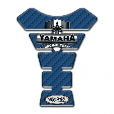 Yamaha Tank Guard Pads Navy Blue Carbon Design 