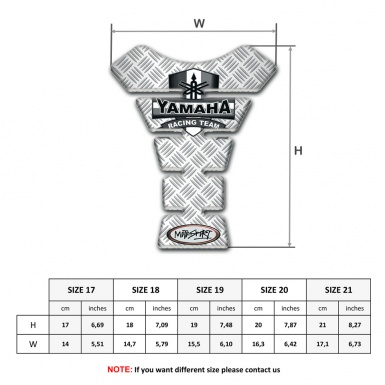 Yamaha Tank Pad Protector Crossed Patterns Design Moto Sport Style 