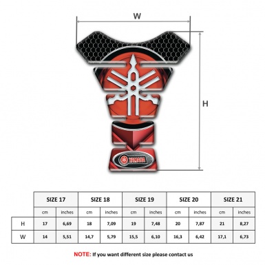 Yamaha Tank Fuse Red Black Base Big logo Style 