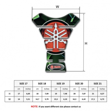 Yamaha Tank Fuse Green Black Decoration with Big Logo 