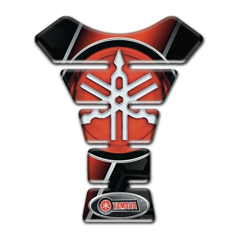 Yamaha Tank Pad Motorbike Silicone Sticker Big Red Logo Style 