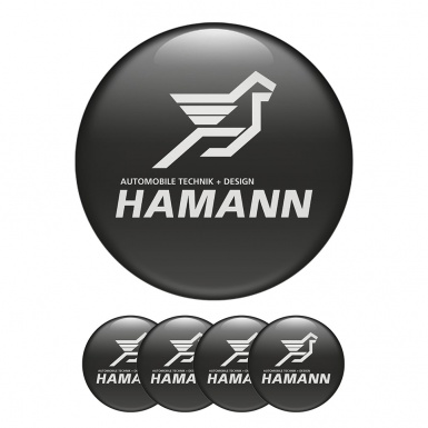Hamann Silicone Stickers Center Hub White Logo